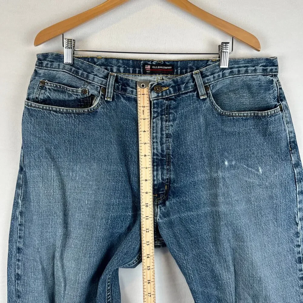 Vintage Polo Ralph Lauren Jeans Men 40x32 Y2K Grunge Streetwear Wide Leg 90s VTG